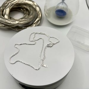 S925 Silver Plated‎ Twisted Chain Necklace NEW